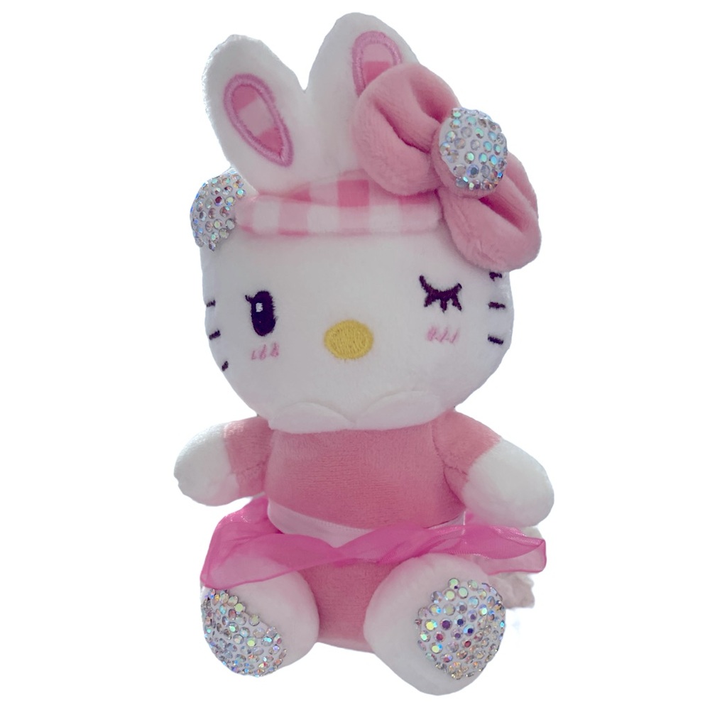 HELLO KITTY 3D PLUSH BAG CHARM WITH SPARKLE ACCENTS